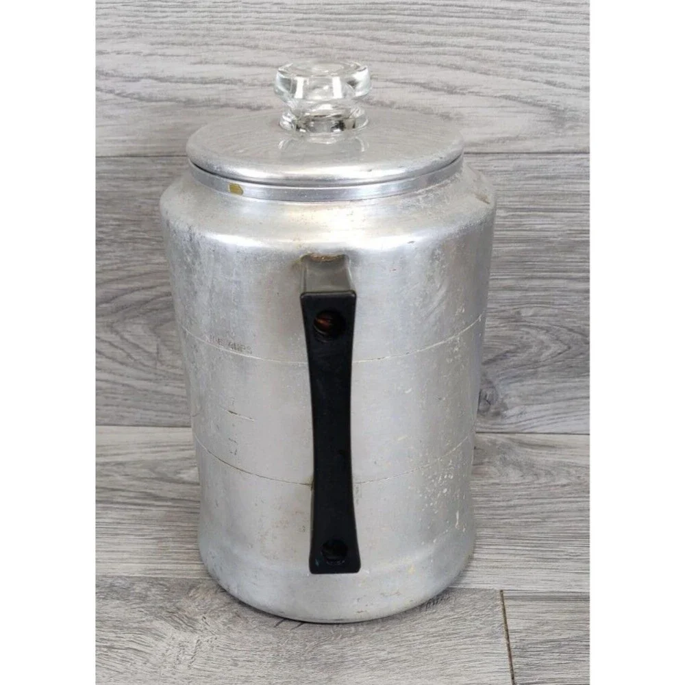 Vtg  Comet The Popular Aluminum 5 - 9 Cup Percolator Stovetop Coffee Maker